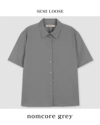 Semi-cropped short-sleeved shirt - 5 colors