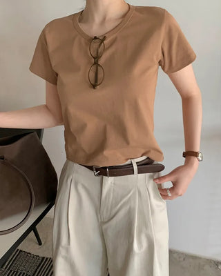 (7 colors) Basic short-sleeved T-shirt
