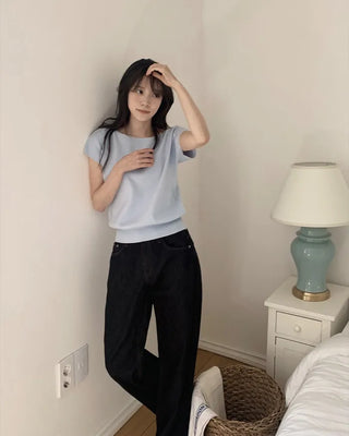 (basic/long) Non-fade-free denim pants
