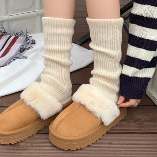 0643 Simple Suede Platform Slippers