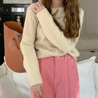 Alpaca boat neck knit