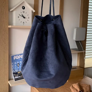 Suede bucket bag