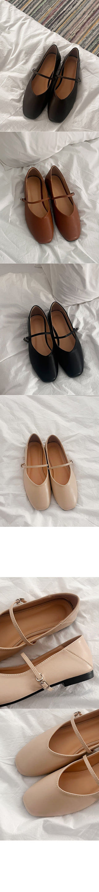 Slim Leather Mary Janes