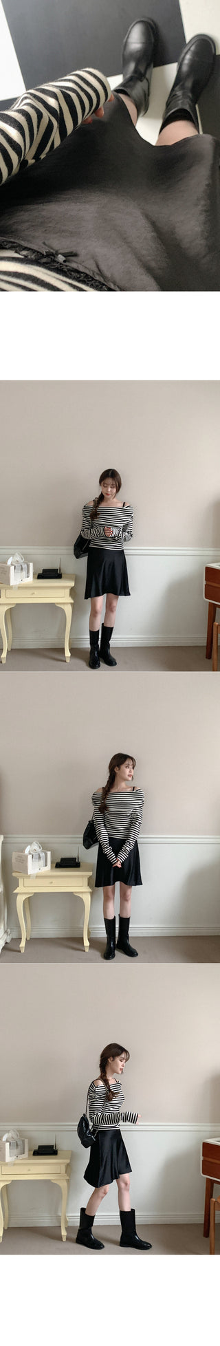 Leather half boots