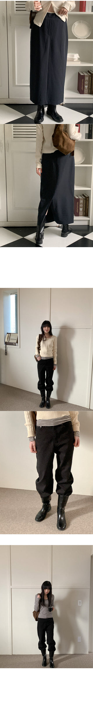 Leather half boots