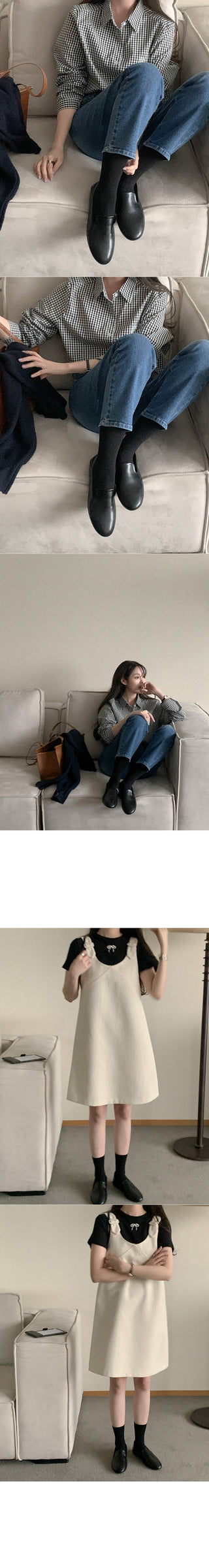 Simple leather loafers