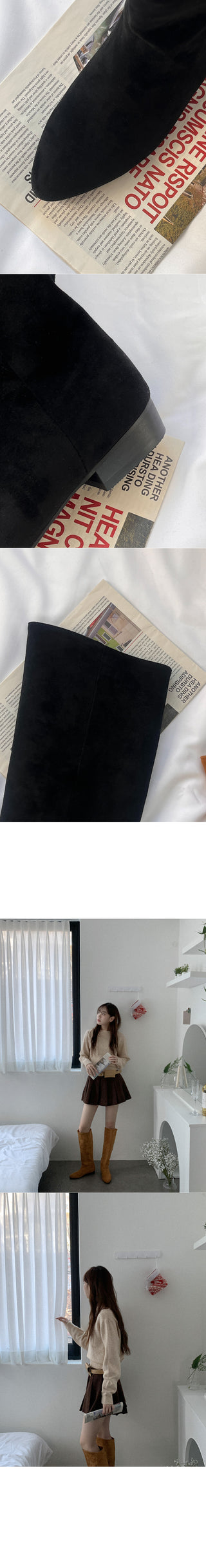 Suede long boots