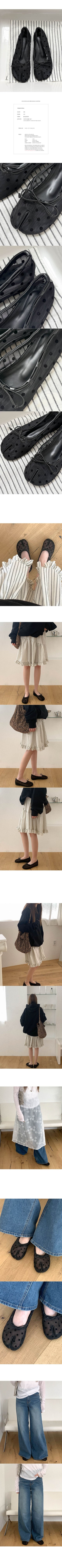 Mesh Dot Tabi Flats