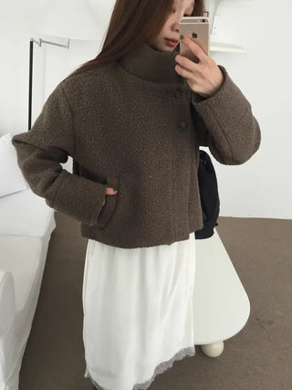Daily Mood High-Neck Short Coat