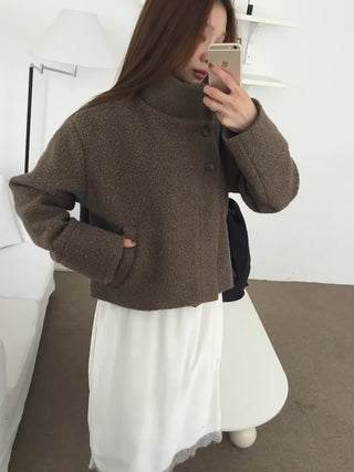 Daily Mood High-Neck Short Coat