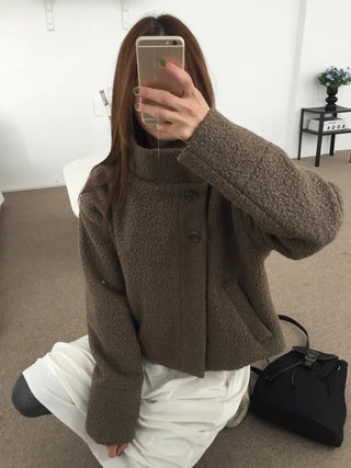 Daily Mood High-Neck Short Coat