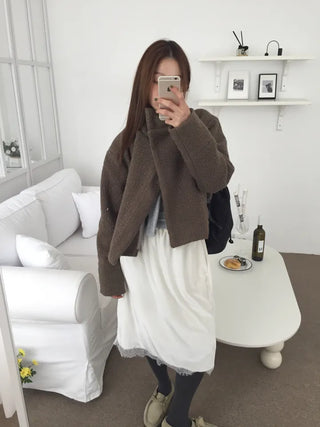 Daily Mood High-Neck Short Coat