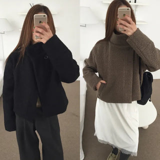 Daily Mood High-Neck Short Coat