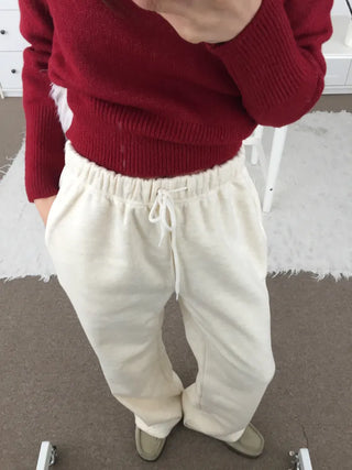 Effortless chic daily semi-bootcut pants