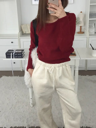 Effortless chic daily semi-bootcut pants