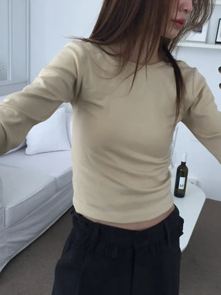 Delicate fit slim crop t-shirt