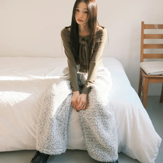Effortless chic soft elastic waist pants
