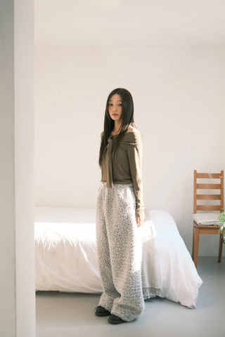 Effortless chic soft elastic waist pants
