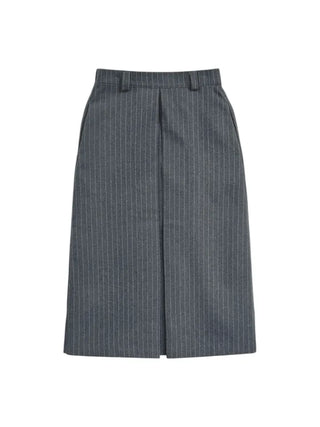Effortless chic striped A-line long skirt