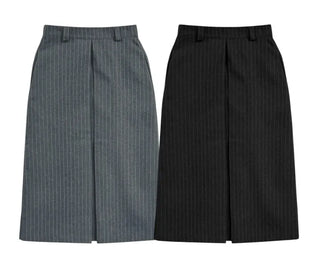 Effortless chic striped A-line long skirt