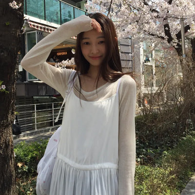 See-through Delicate Ribbed Tee