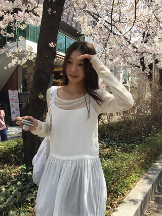 See-through Delicate Ribbed Tee