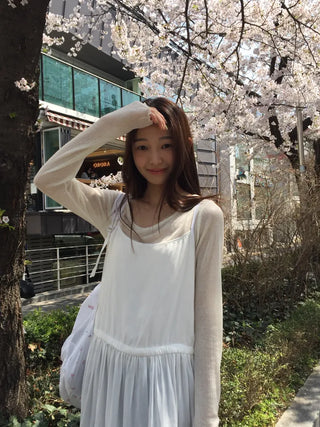 See-through Delicate Ribbed Tee