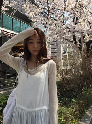 See-through Delicate Ribbed Tee