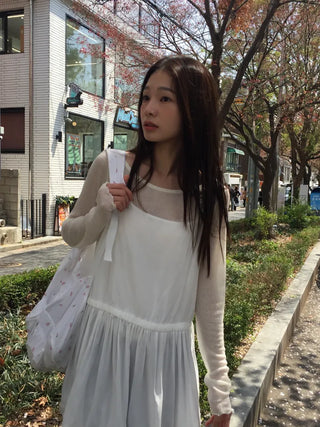 See-through Delicate Ribbed Tee