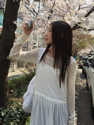 See-through Delicate Ribbed Tee
