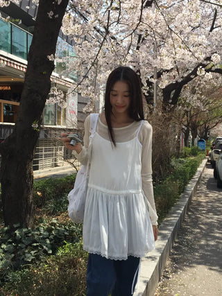 See-through Delicate Ribbed Tee
