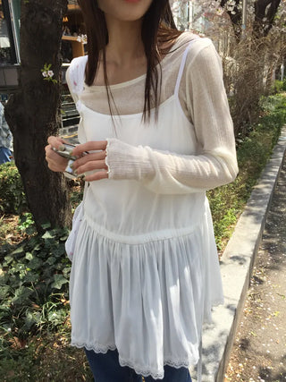 See-through Delicate Ribbed Tee