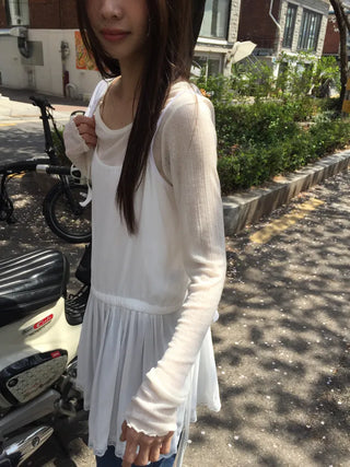 See-through Delicate Ribbed Tee