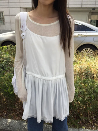 See-through Delicate Ribbed Tee