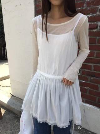 See-through Delicate Ribbed Tee