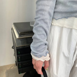 See-through Delicate Ribbed Tee