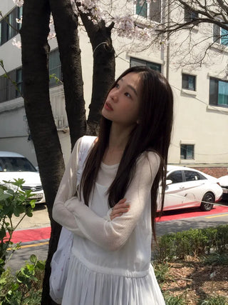 See-through Delicate Ribbed Tee