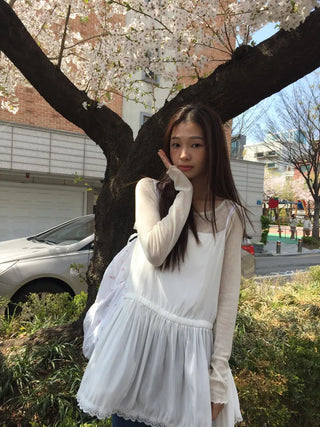 See-through Delicate Ribbed Tee