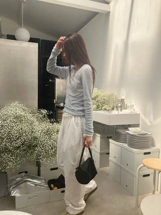 See-through Delicate Ribbed Tee