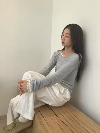See-through Delicate Ribbed Tee