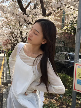 See-through Delicate Ribbed Tee