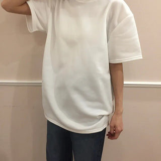 Cozy Fleece-Lined Basic Tee  Daily Loose Fit T-shirt