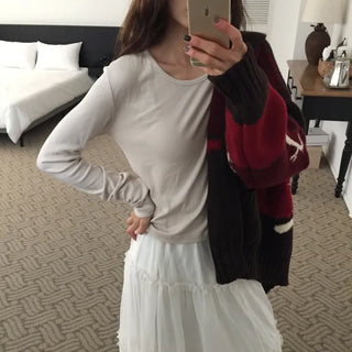 Spring Ribbed Slim Fit T-shirt  Delicate Daily Look