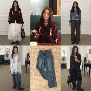 Four Seasons Cotton Cargo Pants High-Waisted Wide Fit  Street Look