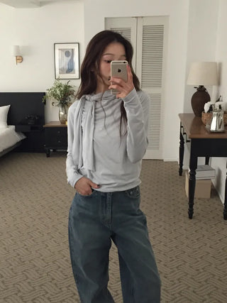 Spring Tie-Neck Slim Fit T-Shirt  Delicate Daily Look