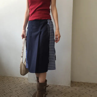 Written Check Skirt