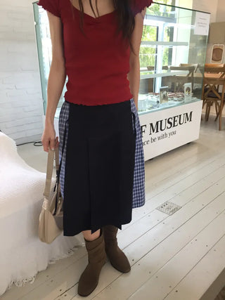 Written Check Skirt