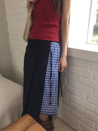 Written Check Skirt