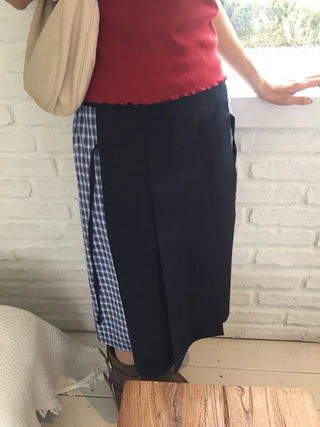 Written Check Skirt