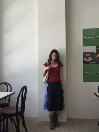 Written Check Skirt